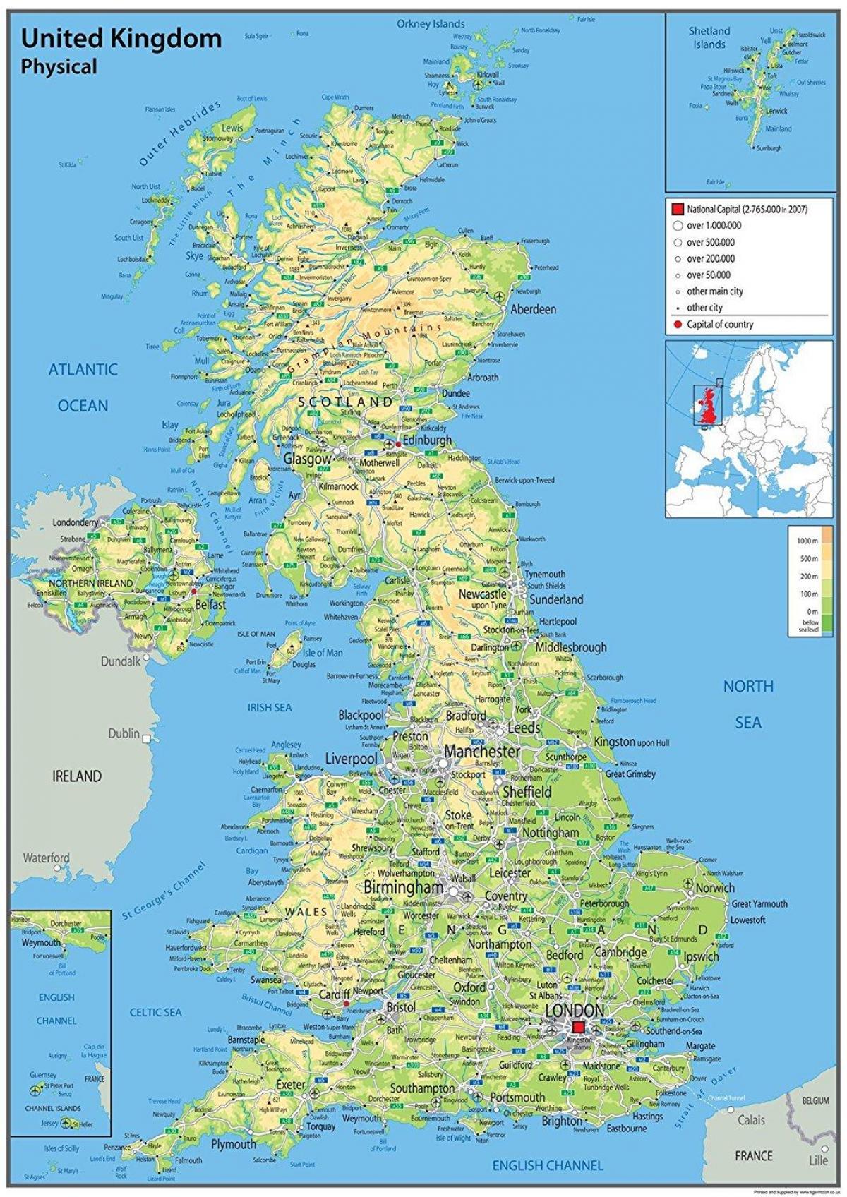 karta uk Mapa UK   mapu UK (Sjevernoj Evropi   Evropi) karta uk